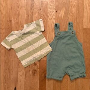 Hanna Andersson Overalls Set (12-18mos)